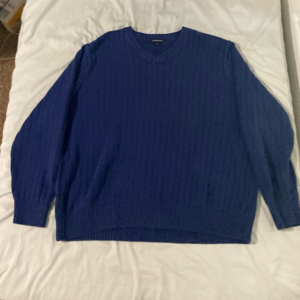 Blue knit sweater